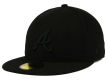 	Atlanta Braves New Era 59Fifty MLB Black on Black Fashion	