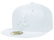 	Atlanta Braves New Era 59Fifty MLB White on White Fashion	