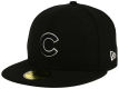 	Chicago Cubs New Era 59Fifty MLB Black and White Fashion	